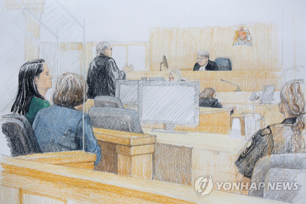 캐나다 법원 출석한 멍완저우 화웨이 CFO