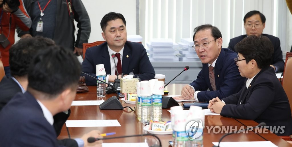 정치개혁 1소위 회의서 발언하는 정유섭