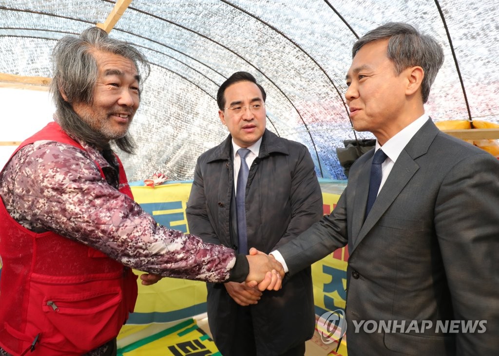 김재주씨와 만난 전주시장과 박홍근 의원