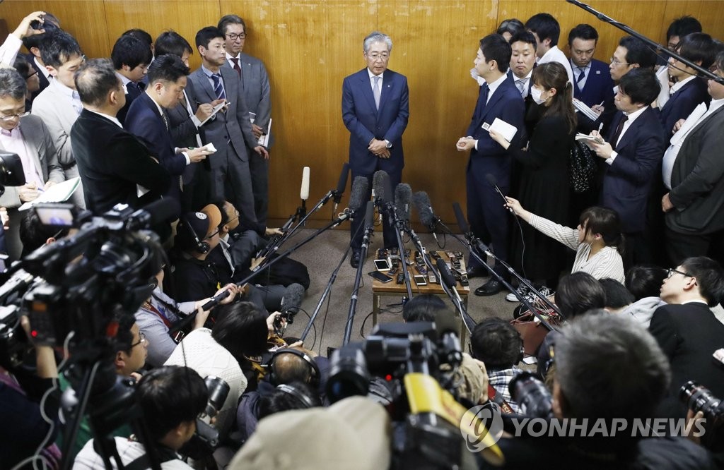 일본 올림픽위원회 회장, 뇌물 의혹에 퇴임 공식 표명