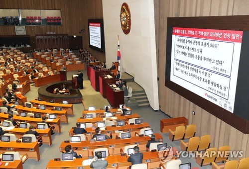 최저임금 인상 효과 질의하는 이종배 의원