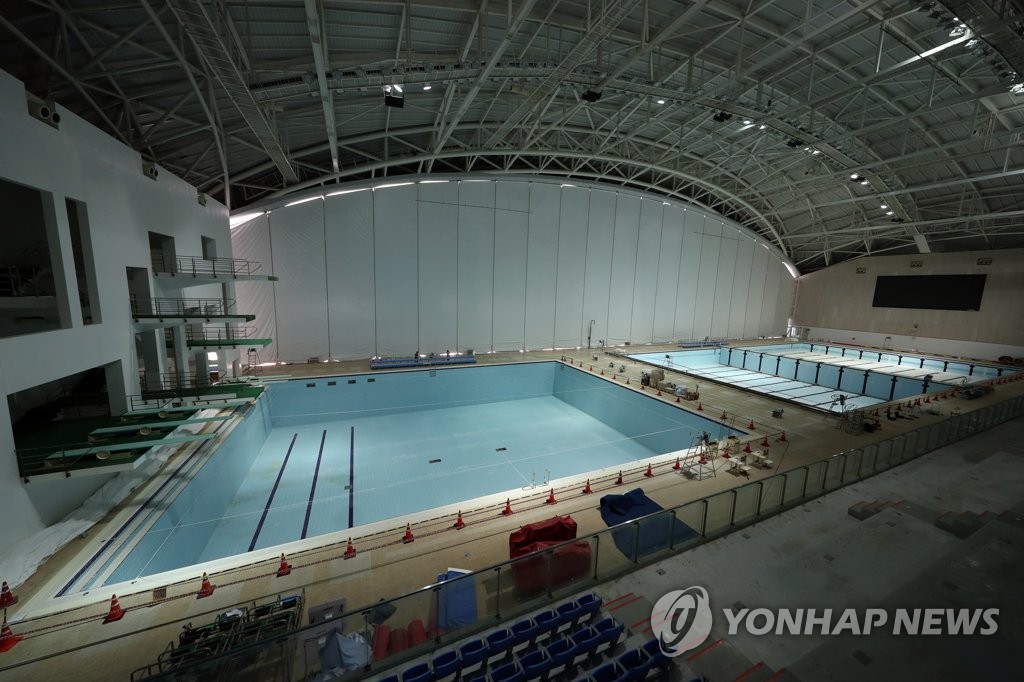 광주수영대회 주경기장 '이달 말 완성'