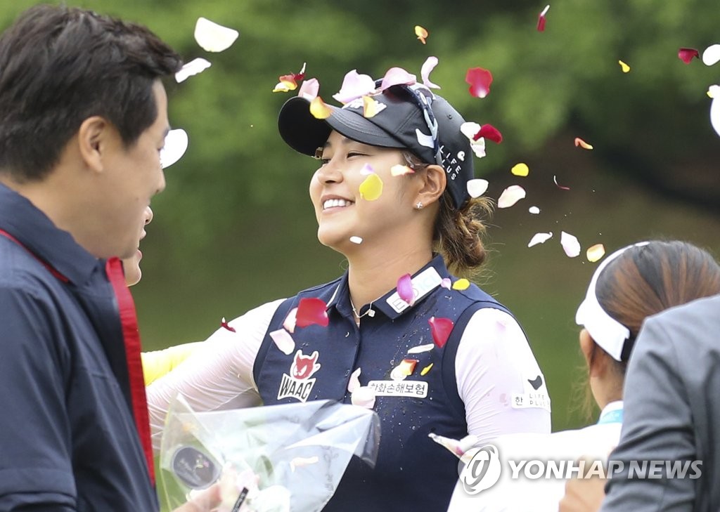 2019년 두산 매치플레이 챔피언십 우승자 김지현. 