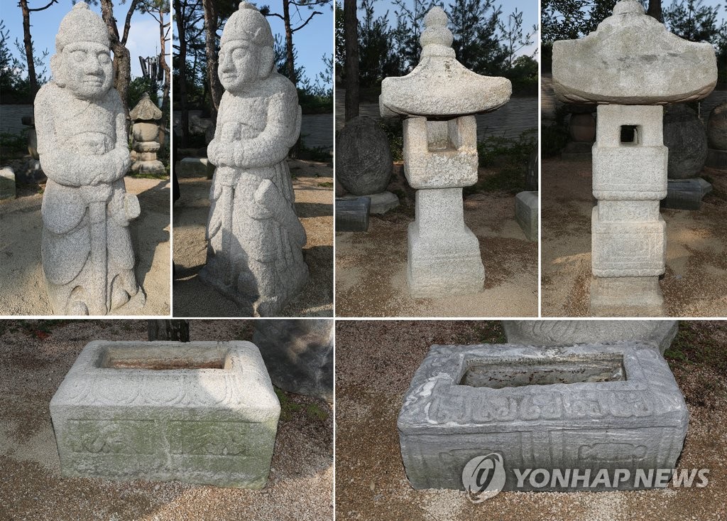 일본에서 돌아온 석조유물