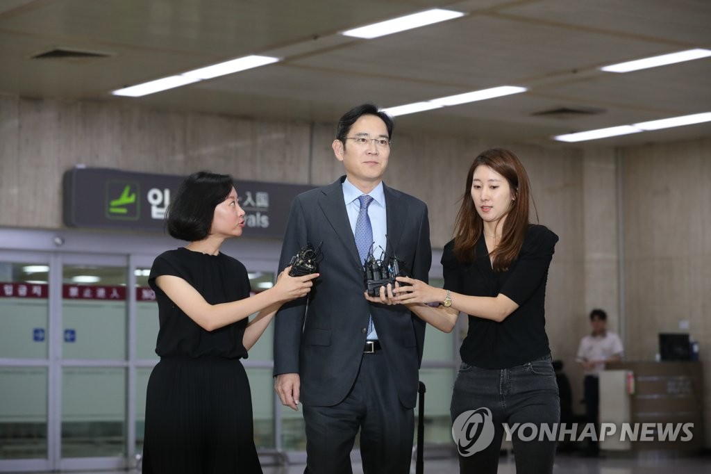 일본 출장 마친 이재용 삼성전자 부회장