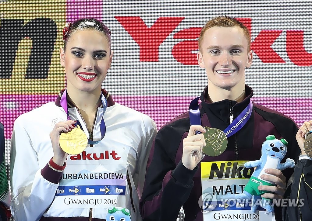 Russian artistic swimming duo Russian artistic swimming duo