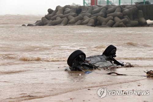 태풍 지나간 삼척 신남항 피해