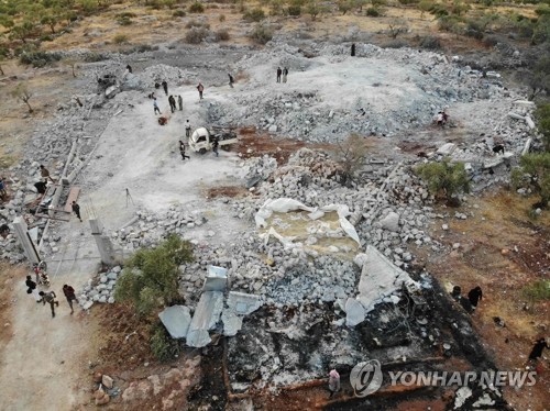 헬리콥터 공격받은 시리아 이들립주 바리샤 / AFP=연합뉴스