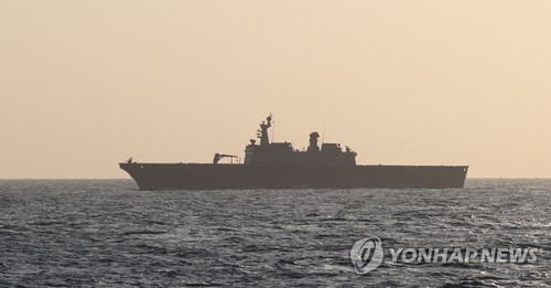 독도 근해 전개 중인 독도함