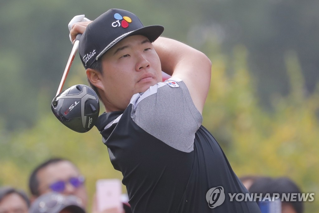 임성재의 경기 모습.