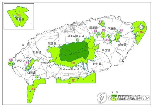 제주국립공원 확대지정 추진 지역