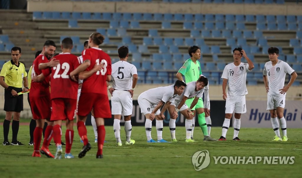 벤투호, '무관중' 레바논전 무승부