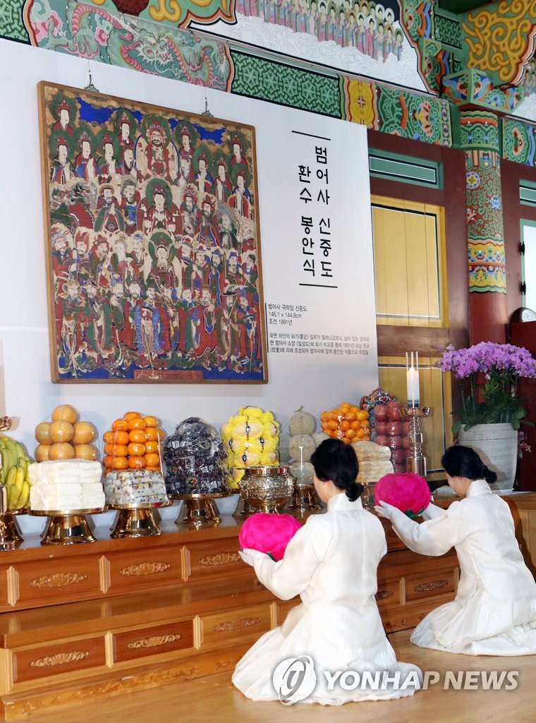 Buddhist painting enshrined Buddhist painting enshrined
