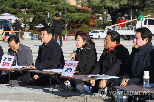 원내대책회의 발언하는 나경원