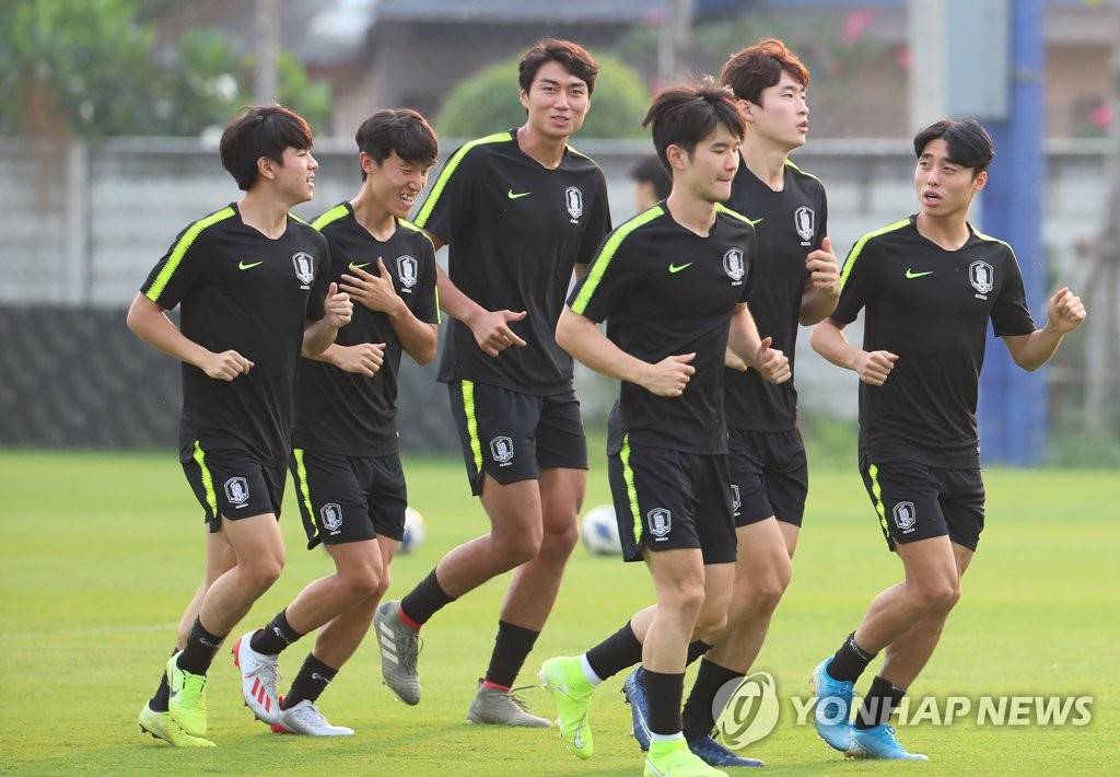 U-23 대표팀 회복훈련