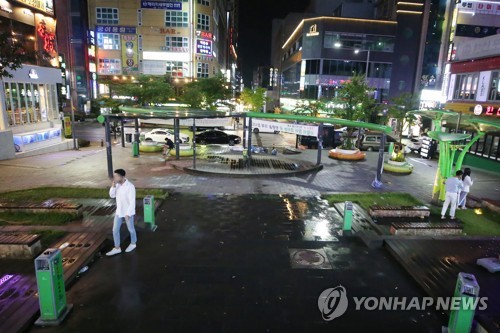 한산한 광주 도심
