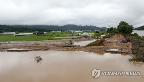 이길리 수해의 흔적
