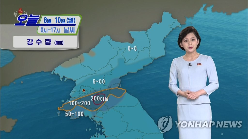 북한, 이어지는 장마에 황해도·강원도 '많은 비'
