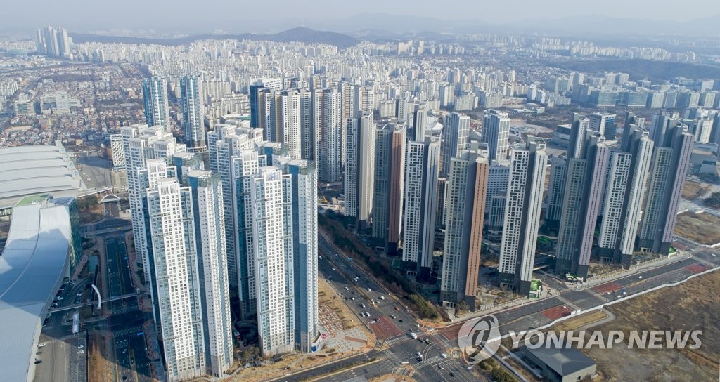 경기도 고양시 일산 킨텍스 일대 아파트 단지 모습