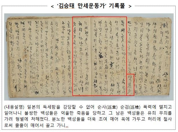 국가기록원, 3·1절 맞아 장유만세운동 기록물 3개월에 걸쳐 복원