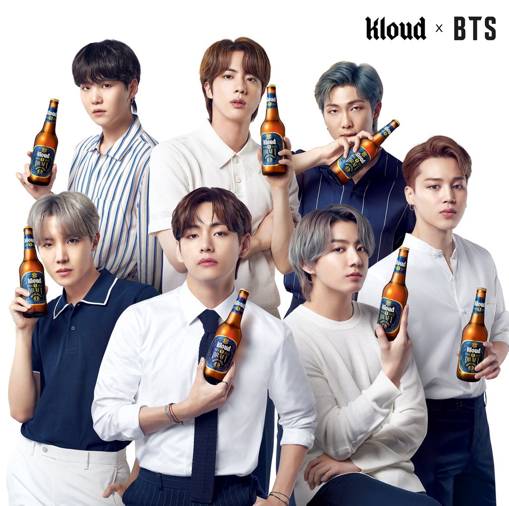 BTS promotes Kloud beer BTS promotes Kloud beer