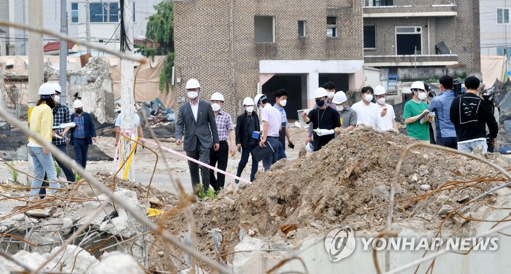 '철거건물 붕괴참사' 재개발 공사현장 안전점검