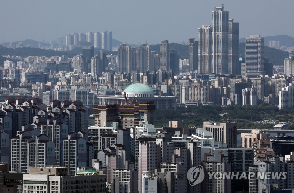남산에서 바라본 서울 시내 모습