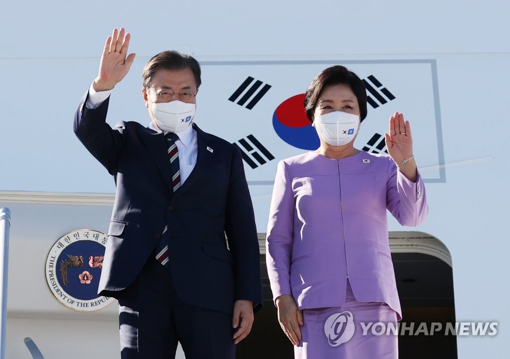 文大統領がNY到着 文大統領がNY到着