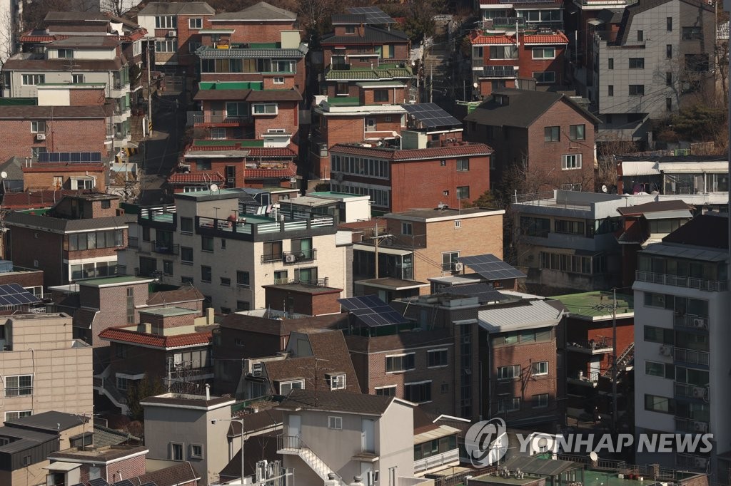 서울 은평구의 주택 밀집 지역