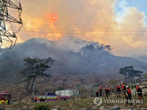 제천 봉황산 산불 확산