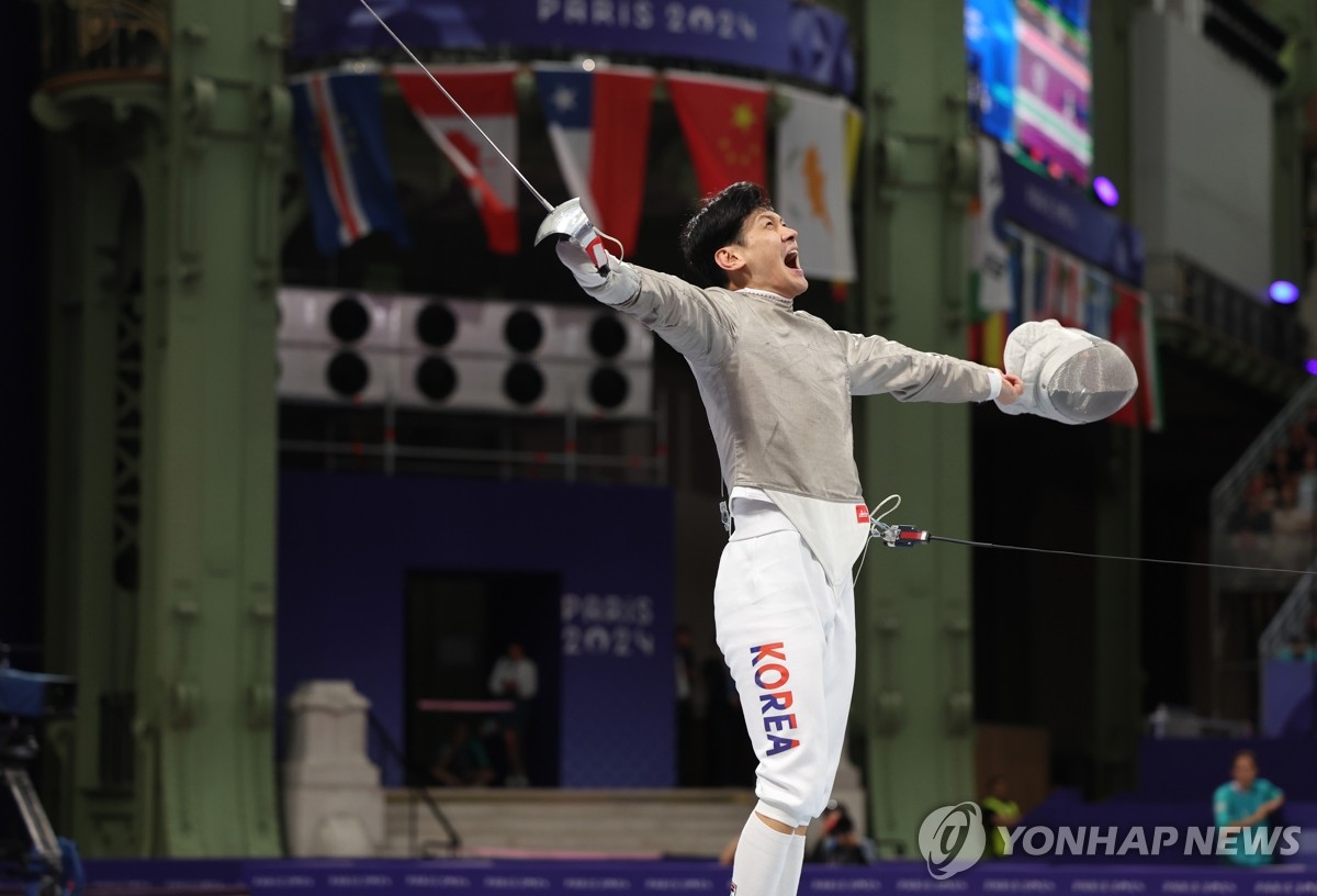 한국 검객 구본길의 환호