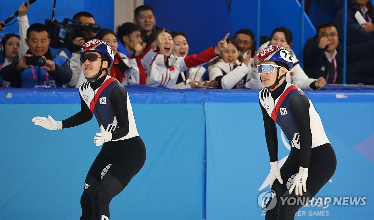 쇼트트랙 남자 500m 은메달 동메달 획득한 대한민국