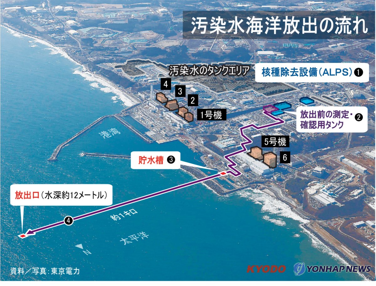 汚染水の海洋放出の流れ