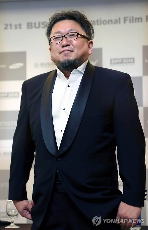Shinji Higuchi, the co-director of Japanese monster action film "Godzilla Resurgence," attends a group interview on his latest film "Godzilla Resurgence" in the annual Busan International Film Festival (BIFF) in Busan on Oct. 7, 2016. (Yonhap)