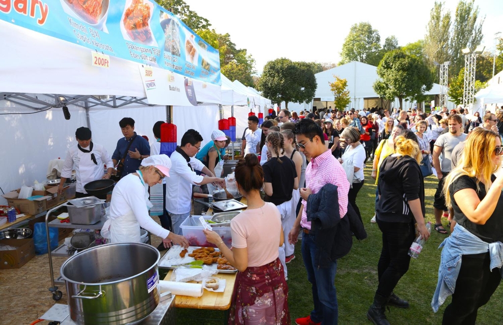 This undated photo provided by the Ministry of Culture, Sports and Tourism shows people at the 2016 Korean Culture Day in Hungary. (Yonhap)