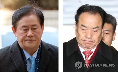 The composite photo filed Jan. 3 shows Rep. Choi Kyung-hwan (L) and Lee Woo-hyun of the Liberty Korea Party. (Yonhap) 