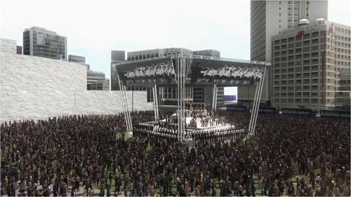 This rendering, provided by the Seoul Metropolitan Government, shows a choir performance to be held on Seoul Square in commemoration of the March 1 Independence Movement. (Yonhap)