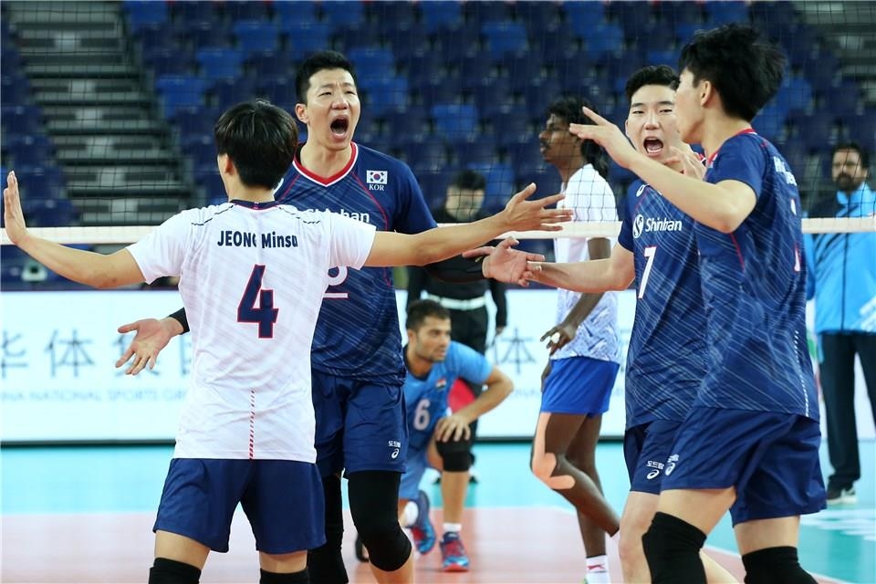 S. Korea defeats India for 1st win at Olympic men's volleyball qualifying tournament