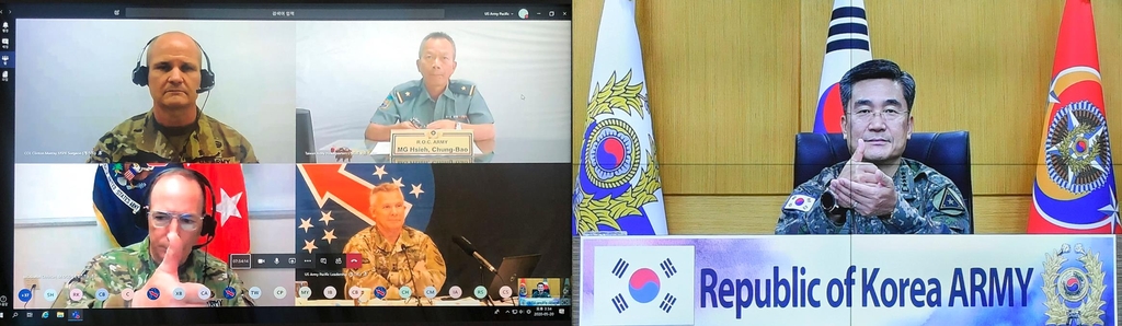 (LEAD) Army chief shares coronavirus experience with foreign military leaders
