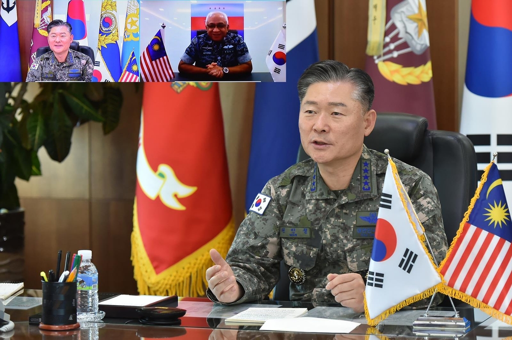 S. Korean, Malaysian military chiefs agree to boost defense cooperation
