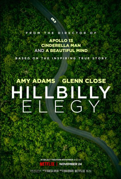 A poster of "Hillbilly Elegy" provided by Netflix (PHOTO NOT FOR SALE) (Yonhap)