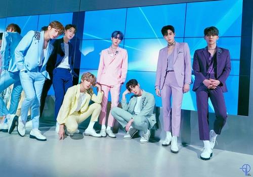 This photo, provided by Top Media, shows members of K-pop boy band UP10TION. (PHOTO NOT FOR SALE) (Yonhap)