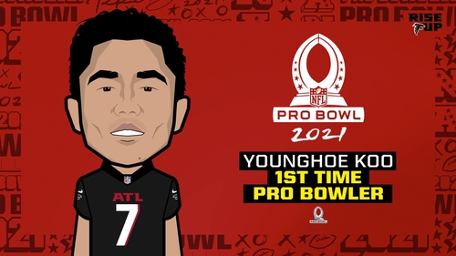 Younghoe Koo Football Paper Poster Falcons 2 - Younghoe Koo - Magnet