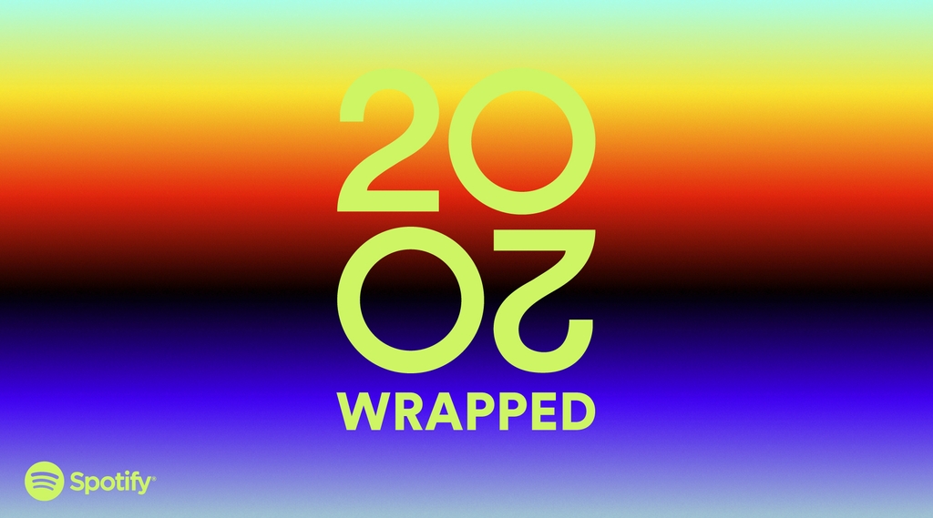 This image, provided by Spotify on Jan. 7, 2020, shows a logo for its annual 2020 Wrapped data. (PHOTO NOT FOR SALE) (Yonhap)