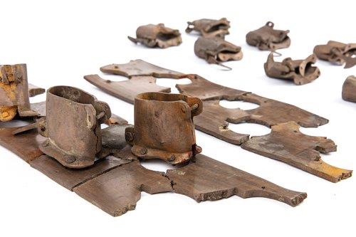 This photo, provided by the Cultural Heritage Administration, shows parts of astronomical and water clocks from the Joseon Dynasty (1392-1910), excavated in Insadong, central Seoul. (PHOTO NOT FOR SALE) (Yonhap)