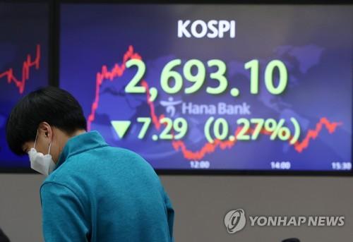 (LEAD) Seoul shares end lower on rate hike, China woes