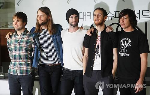 Maroon 5 to hold concert in Seoul on Nov. 30