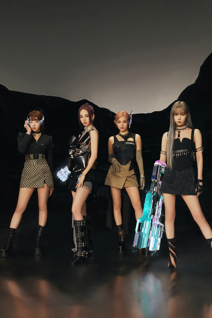 A teaser image for girl group aespa's second EP "Girls" set to drop at 1 p.m. on July 8, 2022, provided by SM Entertainment (PHOTO NOT FOR SALE) (Yonhap)