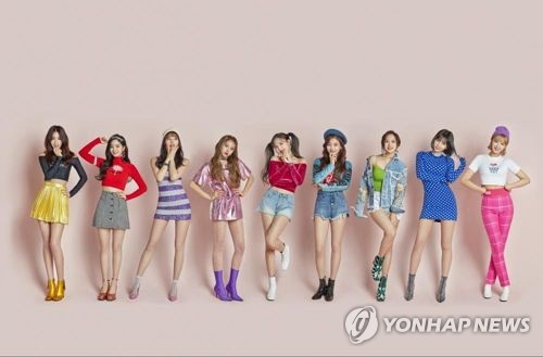 K-pop girl group TWICE is seen in this image provided by JYP Entertainment. (PHOTO NOT FOR SALE) (Yonhap)