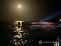 (2nd LD) Search under way for 9 missing after fishing boat capsizes